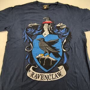 Harry Potter Ravenclaw Short Sleeve Graphic T Shirt Adult Mens Size XL Navy